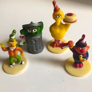 Vintage 90s Sesame Street Birthday Cake Toppers!
